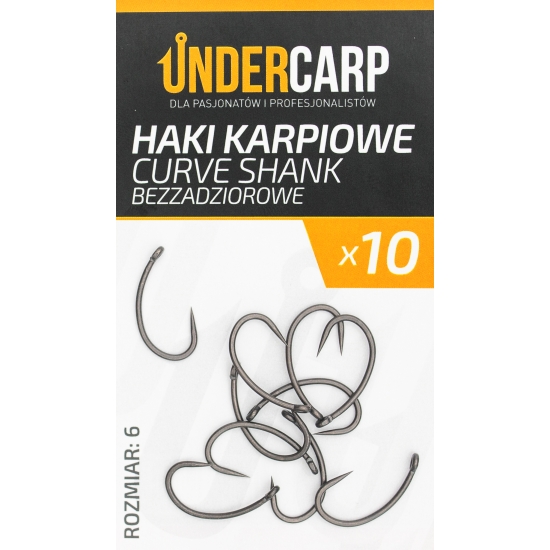 UnderCarp CURVE SHANK bezzadzioru - SIZE 6 / 10szt.